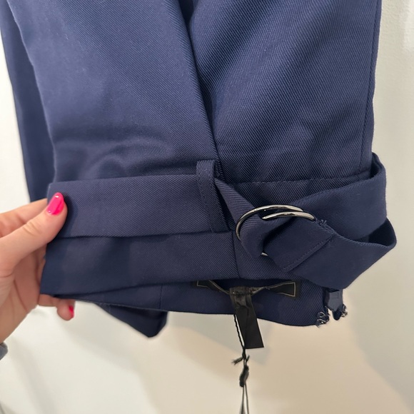 BCBG Navy Work Pants with Belt - Picture 2 of 6